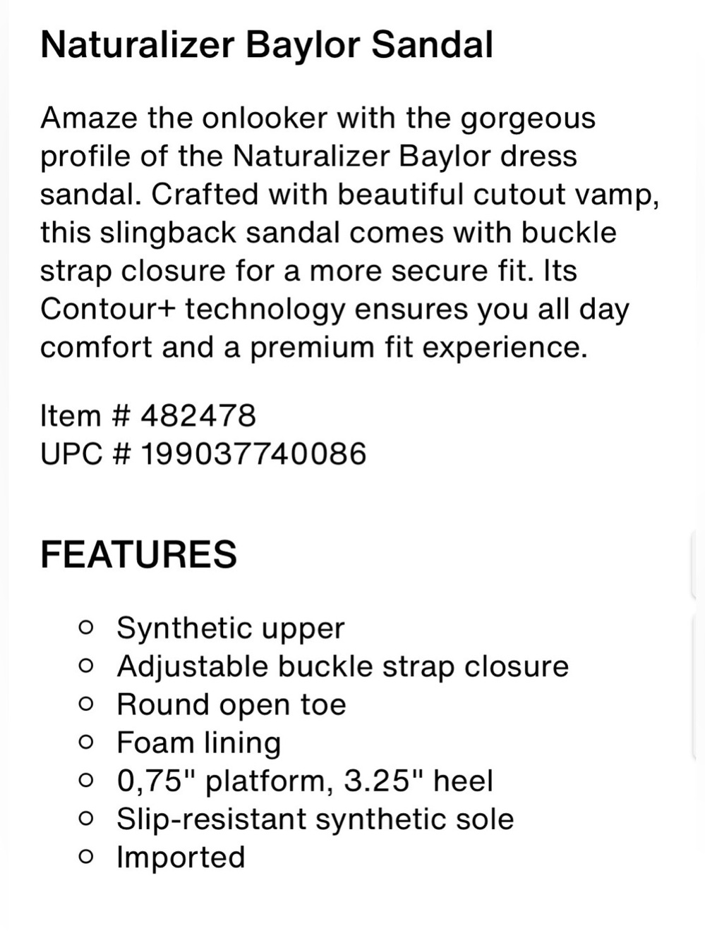 Naturalizer Silver Strappy Slingback Heels - Elegant Women's Sandals - Picture 5 of 5